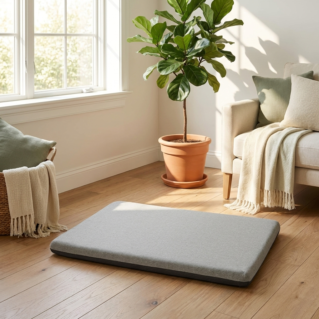 OrthoRest bed in a sunny home corner