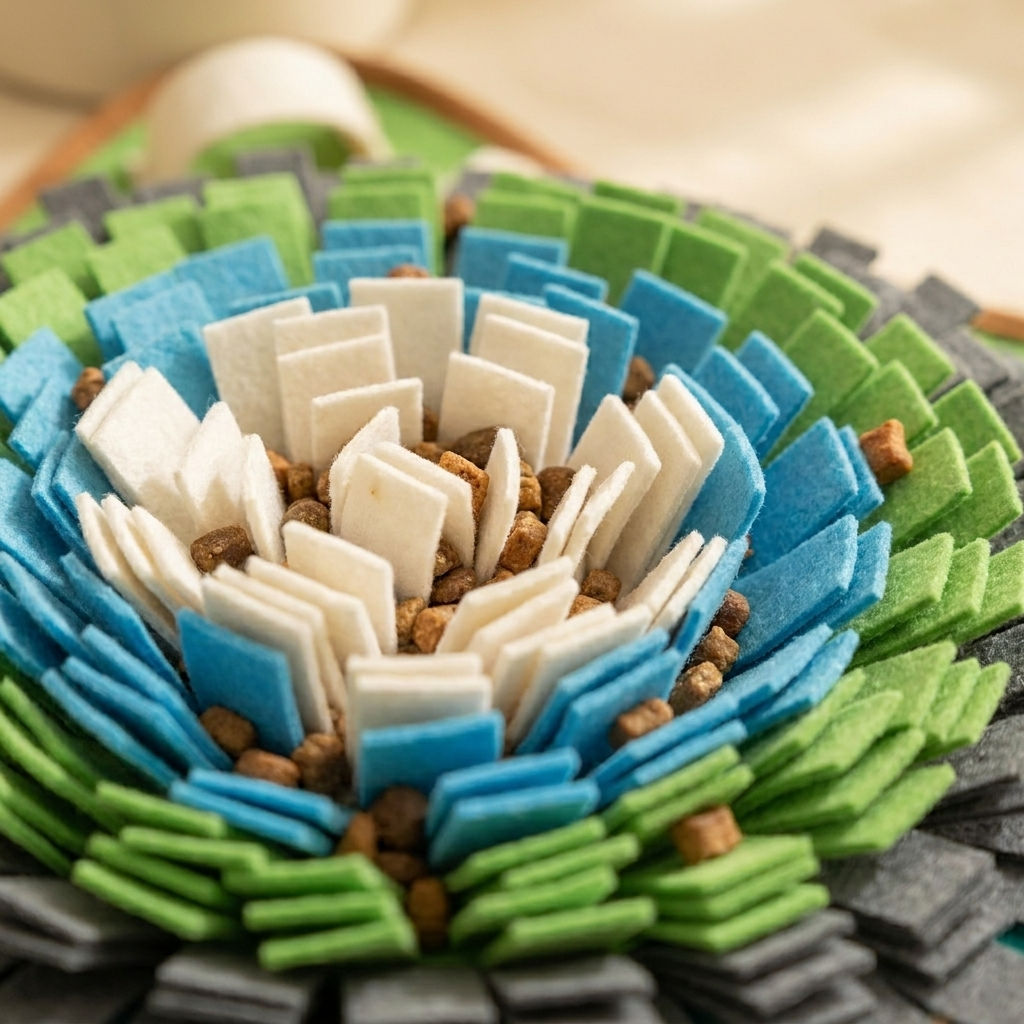 Close-up of ForageFun snuffle mat strips