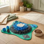ForageFun snuffle mat on kitchen floor