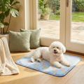 Dog relaxing on ChillPup cooling mat