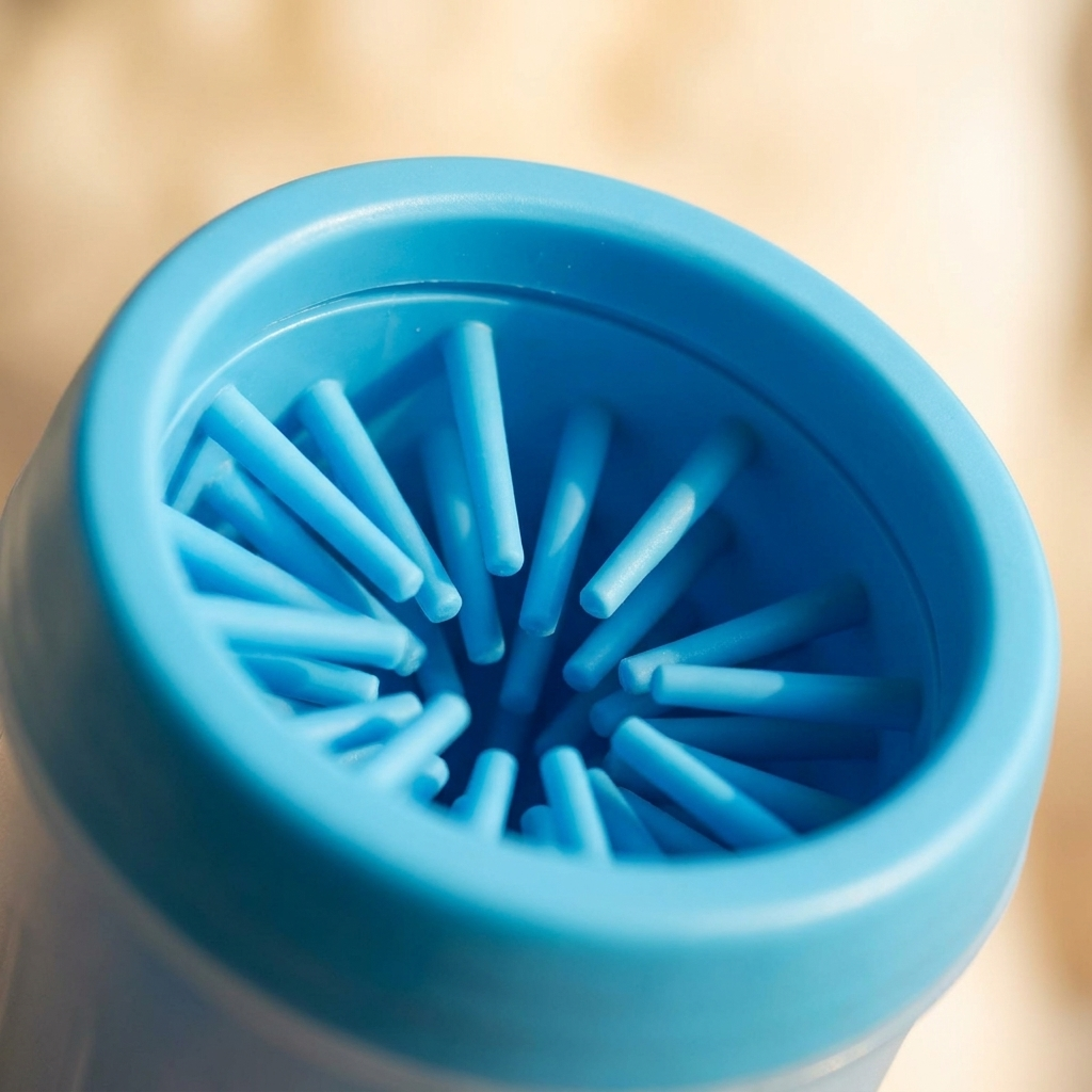 Close-up of PawPure silicone bristles